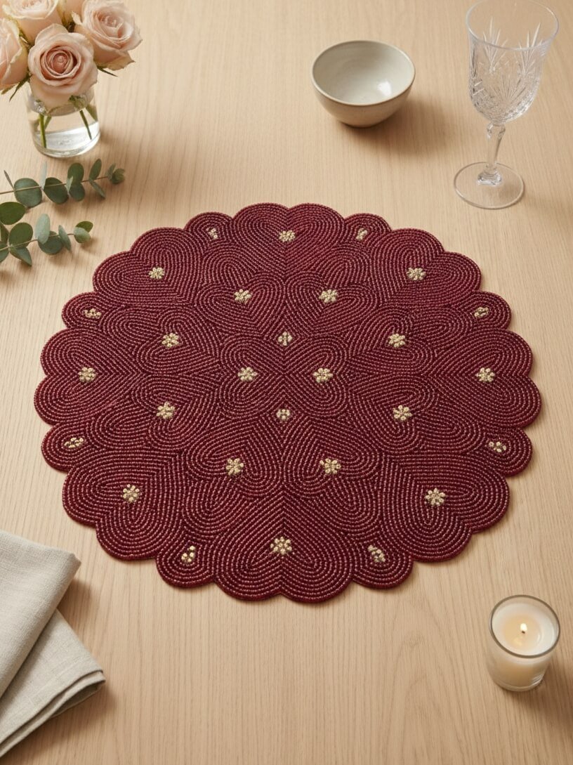 Beaded Placemat Manufacturer for Luxury Home Décor & Hospitality Brands